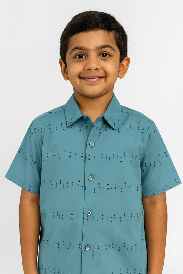 BLUE_COTTON_PRINTED_HALF_SLEEVE_SHIRT