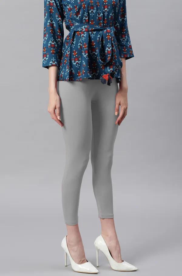 Grey_Rayon_Blend_Leggings_With_Elasticated_Waist_For_Women