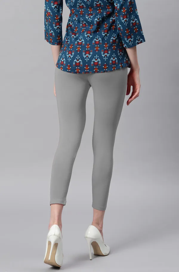 Grey_Rayon_Blend_Leggings_With_Elasticated_Waist_For_Women