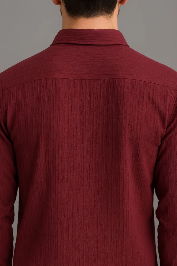 MENS_MAROON_COLOUR_POPCORN_DESIGN_SHIRT