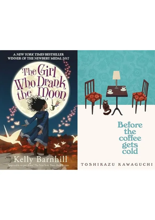 The_Girl_Who_Drank_the_Moon_&_Before_the_Coffee_Gets_Cold_Combo_by_Kelly_Barnhill_&_Toshikazu_Kawaguchi