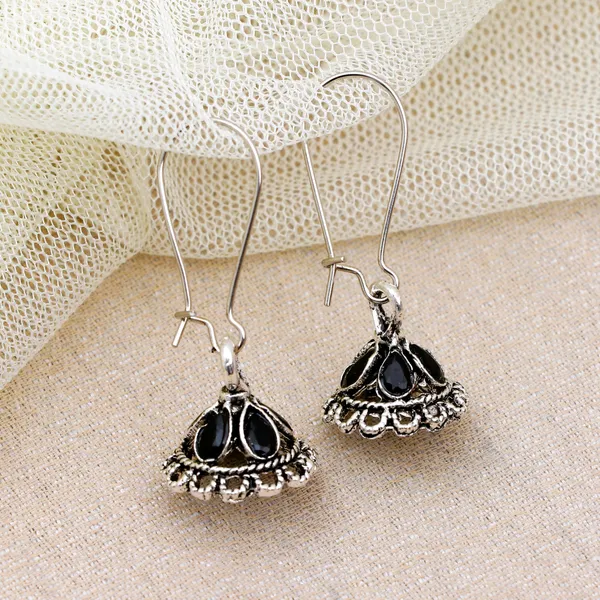 Black_Antique_Black_Stone_Oxidised_Jhumka_Earrings_?_Timeless_Ethnic_Charisma_For_Women