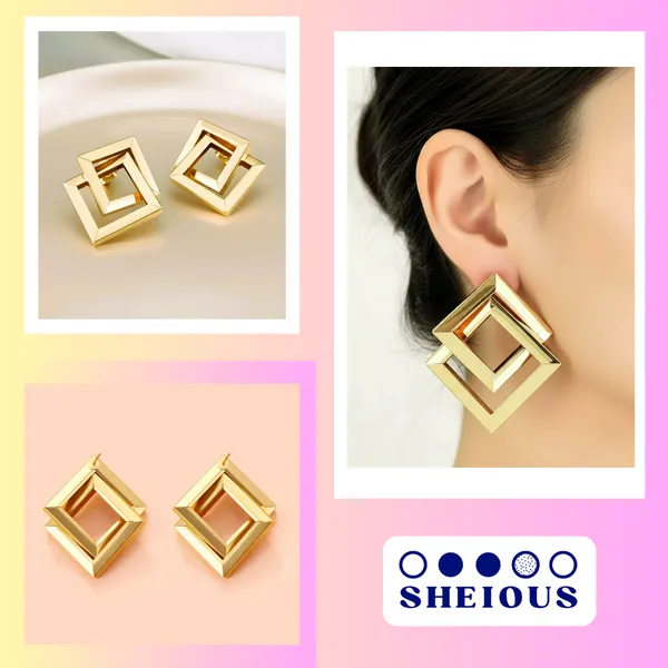 Gold_Luxe_Geo_Frame_Earrings_For_Women