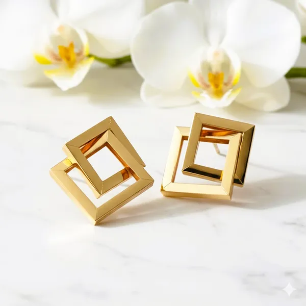 Gold_Luxe_Geo_Frame_Earrings_For_Women