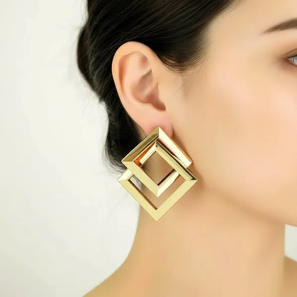 Gold_Luxe_Geo_Frame_Earrings_For_Women