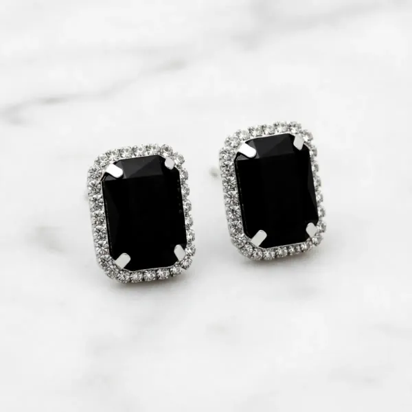 Combo_(Set_of_2)_Black_Crystal_Stud_&_Pearl_Ball_Earrings