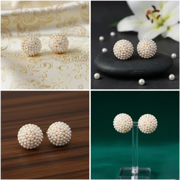 Combo_(Set_of_2)_Black_Crystal_Stud_&_Pearl_Ball_Earrings