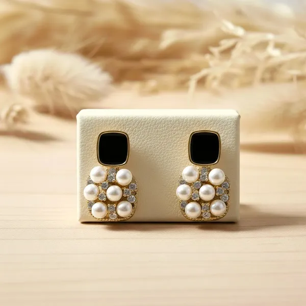Combo_(Set_of_2)_Bow_Crystal_Drop_&_Pearl_Cluster_Statement_Earrings