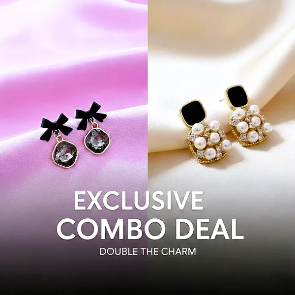 Combo_(Set_of_2)_Bow_Crystal_Drop_&_Pearl_Cluster_Statement_Earrings