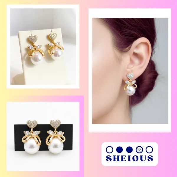 Combo_(Set_of_2)_Colorful_Enamel_Stud_&_Pearl_Heart_Drop_Earrings