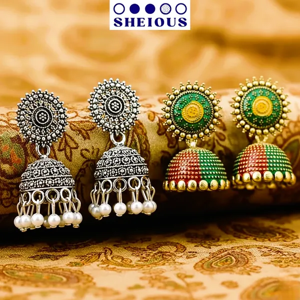 Combo_(Set_of_2)_Elegant_Dual-Tone_Traditional_Jhumkas