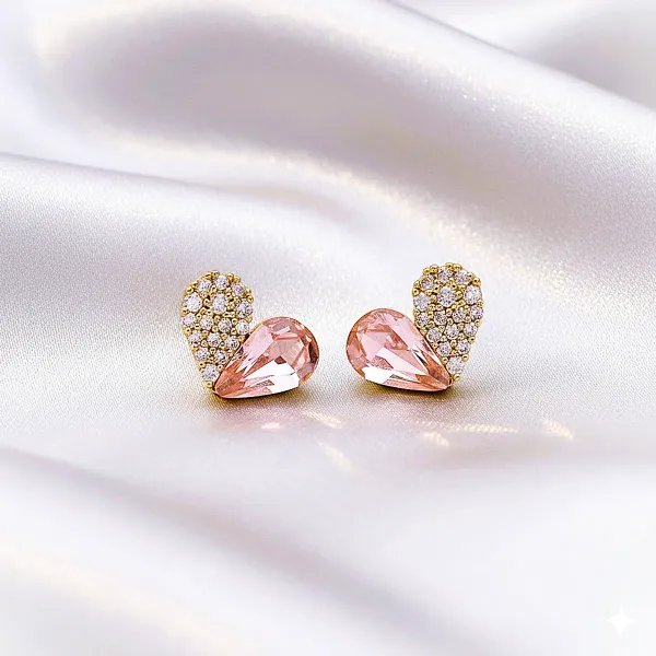 Combo_(Set_of_2)_Elegant_Gold_Hoop_&_Blush_Crystal_Stud_Earrings