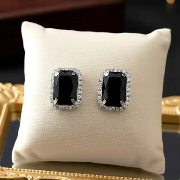 Combo_(Set_of_2)_Elegant_Swan_Gold_Drop_&_Black_Crystal_Stud_Earrings