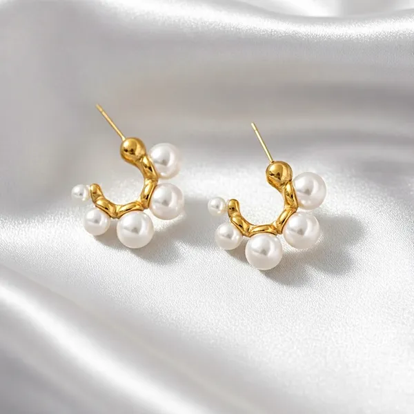 White_Luxe_Pearl_Cluster_Hoops_For_Women
