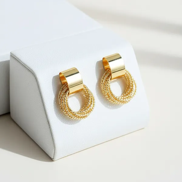 Gold_Textured_Loop_Studs_For_Women