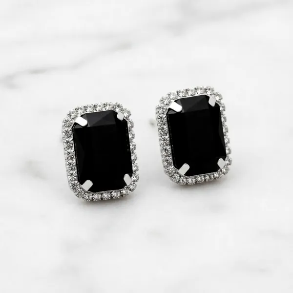Black__Alloy_Elegant_Ethnic_Net_Dangle_Earrings_?_Sophisticated_Statement_For_Any_Occasion_For_Women