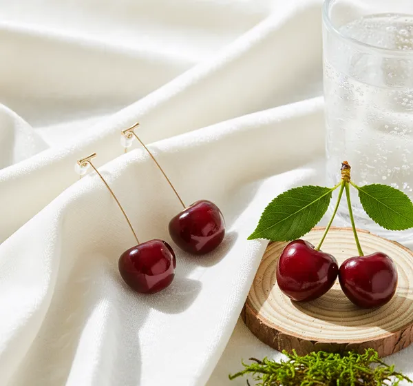 Maroon_Whimsical_Cherry_Drop_Earrings_?_Playful_Red_Statement_Dangles_For_Women