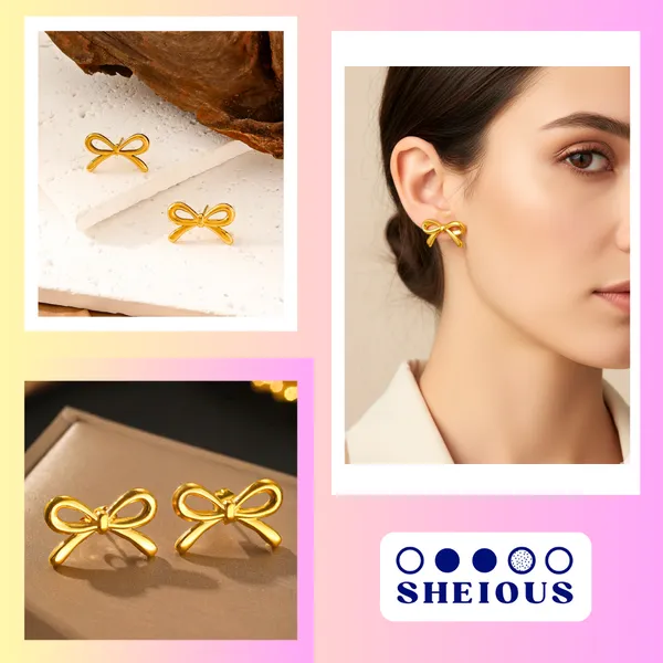 Gold_Cute_Ribbon_Gold_Studs_For_Women
