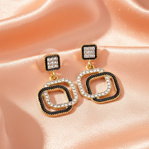 Black_Bold_Crystal_Frame_Earrings_For_Women