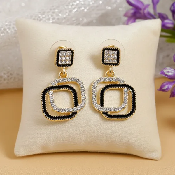 Black_Bold_Crystal_Frame_Earrings_For_Women