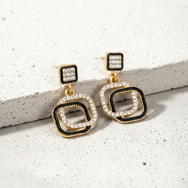 Black_Bold_Crystal_Frame_Earrings_For_Women