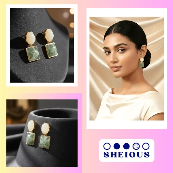 Mint_Green_Soft_Mint_Square_Earrings_For_Women