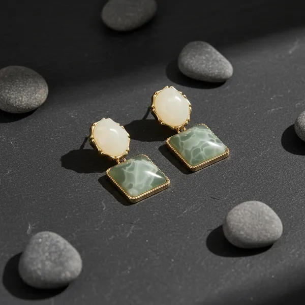 Mint_Green_Soft_Mint_Square_Earrings_For_Women
