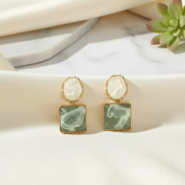 Mint_Green_Soft_Mint_Square_Earrings_For_Women