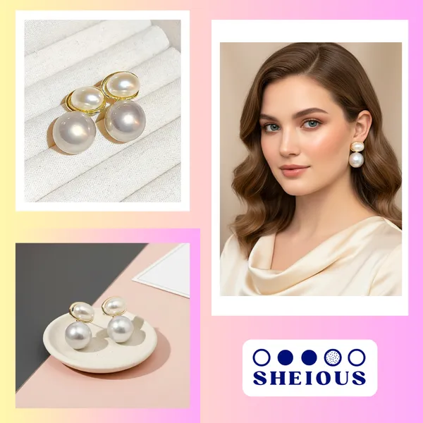 Silver__Alloy_Elegant_Pearl_Pair_Drops_For_Women
