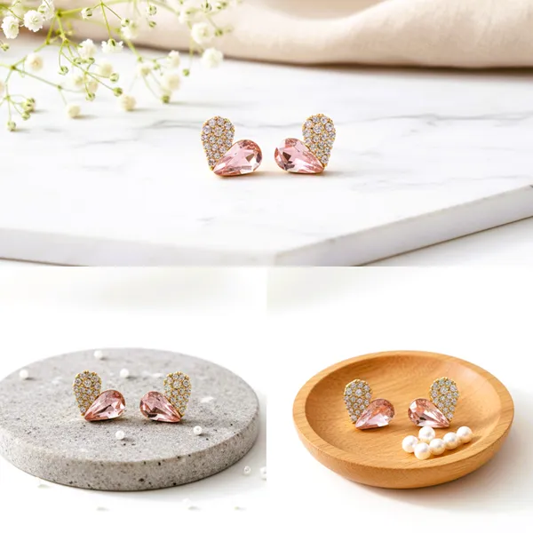 Pink_Gem_Heart_Earrings_For_Women