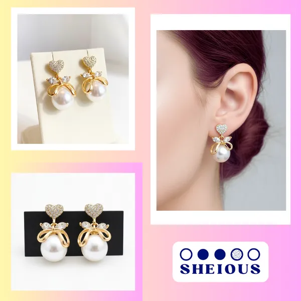Silver__Alloy_Luxe_Heart_Pearl_Drops_For_Women