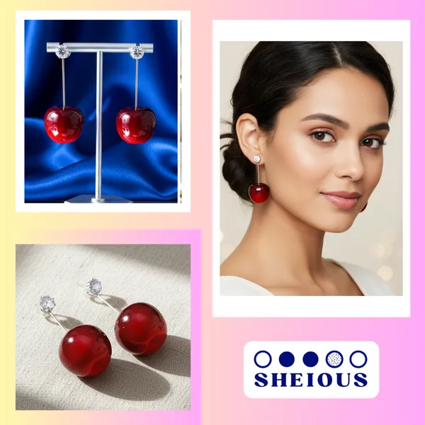 Maroon_Alloy_Playful_Cherry_Drop_Earrings_?_Quirky_Red_Statement_Dangles_For_Women