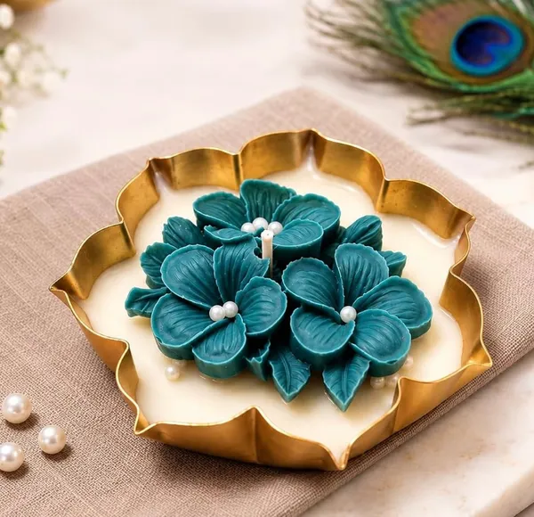 Teal_Bloom_Brass_Urli_Candle