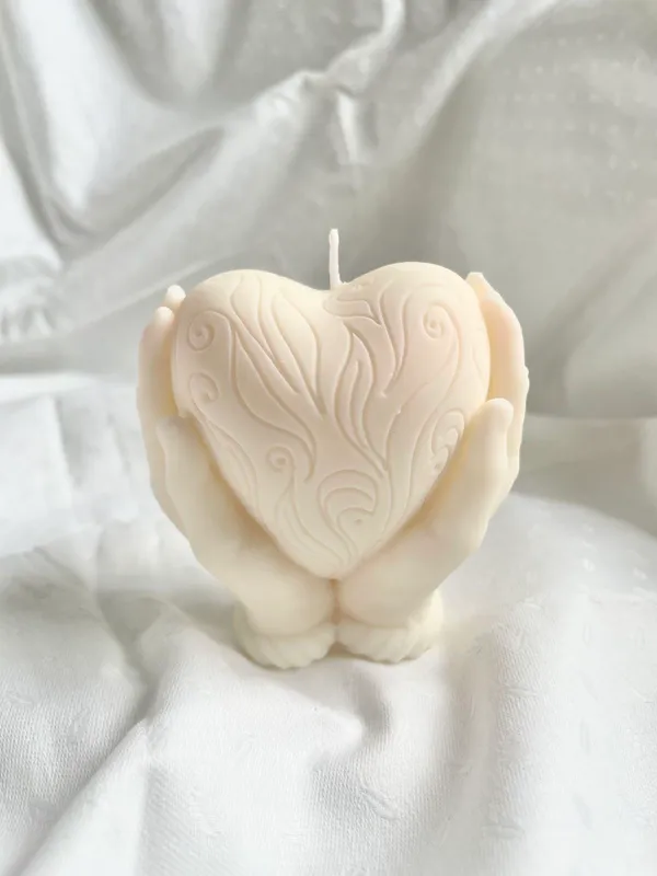 The_"Held_Heart"_Sculptural_Candle