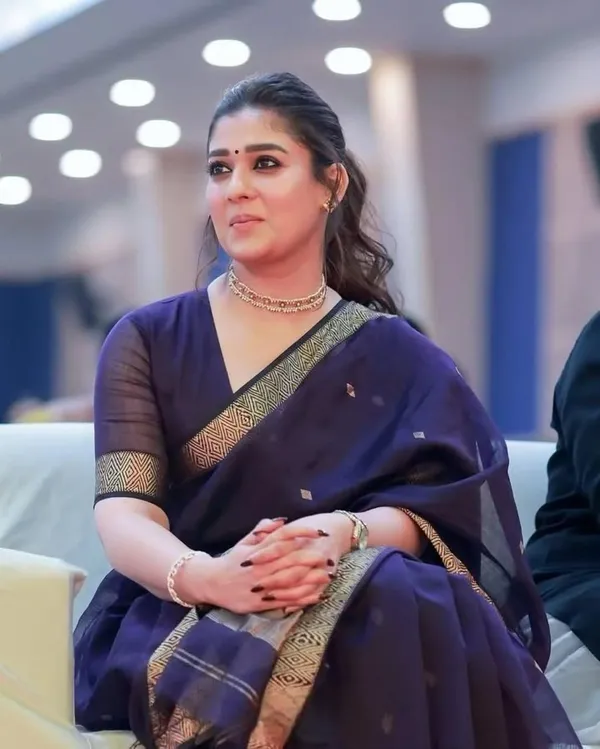 Nayanthara_inspired_Purple_Soft_Cotton_Sarees