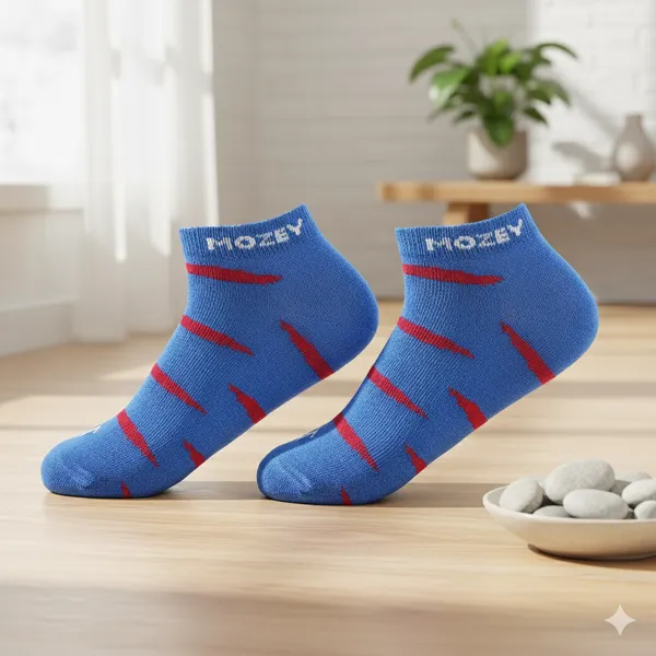 Blue_&_Fuschia_Ankle_Length_Cotton_Socks_For_Unisex