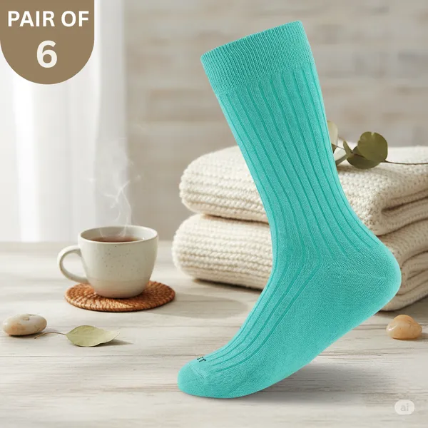 Pack_of_6_Turquoise_Blue_Premium_Calf_Length_Formal_Socks___For_Men