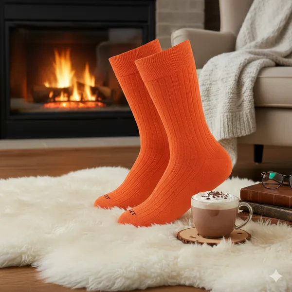 Orange_Premium_Calf_Length_Formal_Socks___For_Men