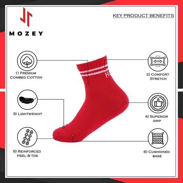 Black_&_White_Quarter_Length_Lifestyle_Socks___For_Men_&_Women