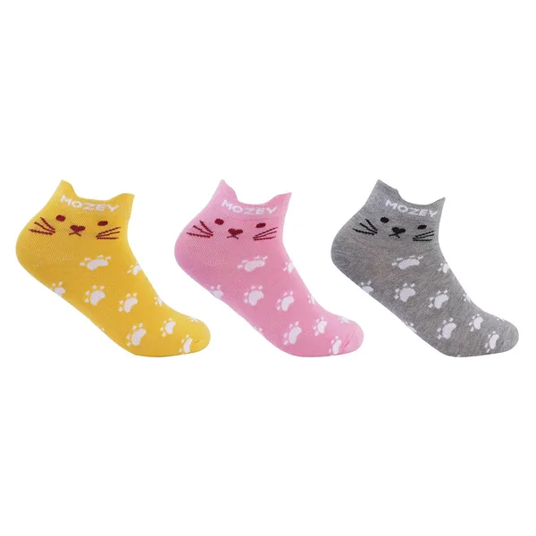 Pack_of_3_Multicolour_Cotton_Cat_Sneaker_Length_Anklet_Printed_Socks_For_Women