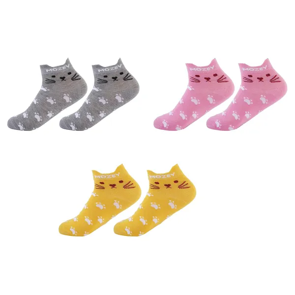 Pack_of_3_Multicolour_Cotton_Cat_Sneaker_Length_Anklet_Printed_Socks_For_Women
