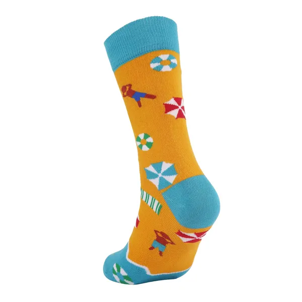 Pack_of_2_White_&_Yellow_Printed_Cotton___Socks_For_Men