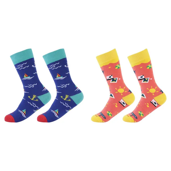 Pack_of_2_Blue_&_Orange_Printed_Cotton_Socks_For_Men