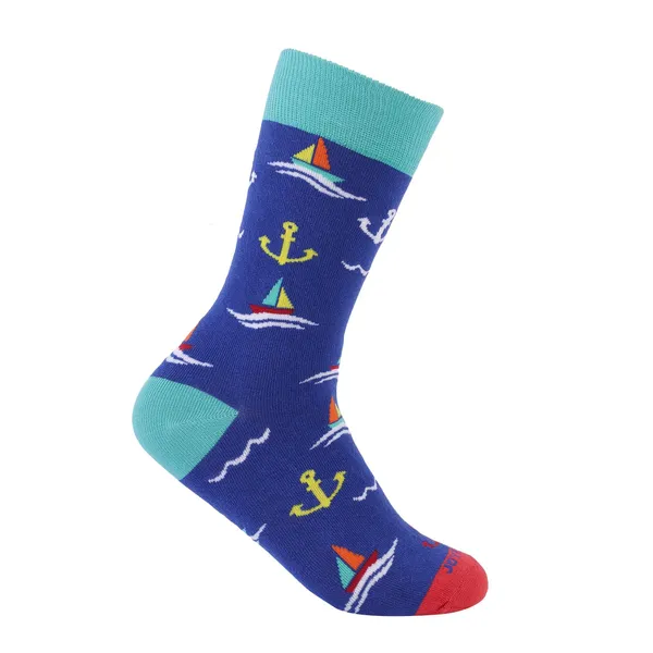 Pack_of_2_Blue_&_Orange_Printed_Cotton_Socks_For_Men