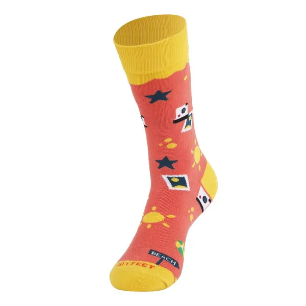 Orange_Printed_Cotton_Socks_For_Men