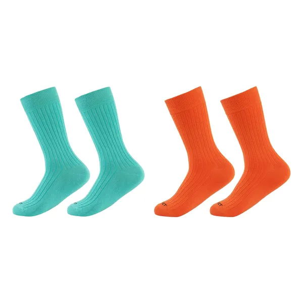 Pack_of_2_Blue_&_Orange_Premium_Calf_Length_Formal_Socks__For_Men
