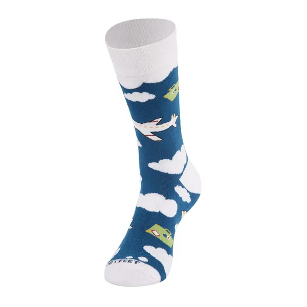White_Printed_Cotton_Socks_For_Men