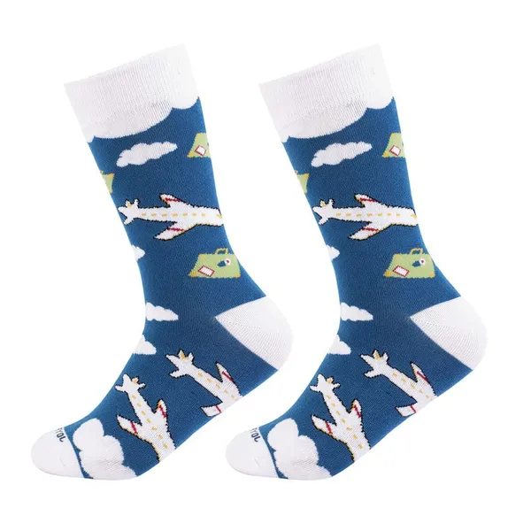 White_Printed_Cotton_Socks_For_Men