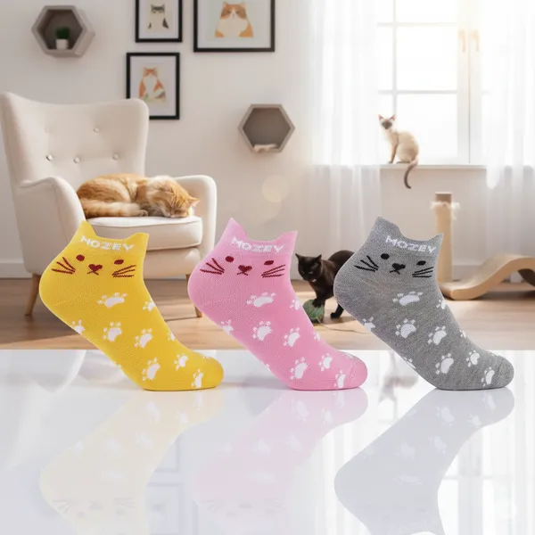 Pack_of_3_Multicolour_Cotton_Cat_Sneaker_Length_Anklet_Printed_Socks_For_Women