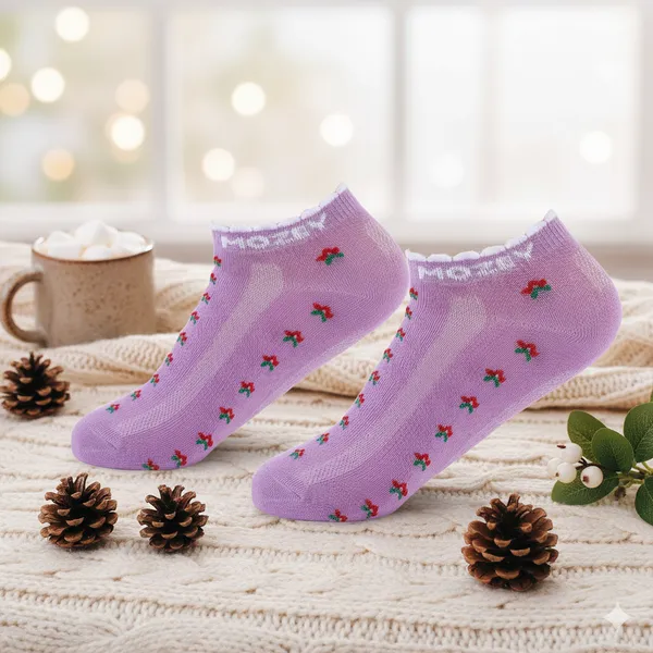 Lavender_Cotton_Graphic_Sneaker_Length_Anklet_Printed_Socks_For_Women